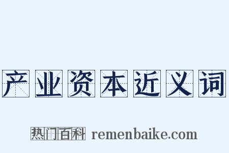 产业资本近义词是什么意思的图片